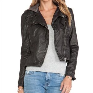 Vegan Hooded Moto Jacket